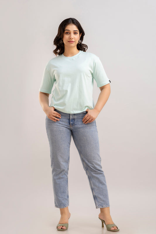 Oversized T shirt women-Mint