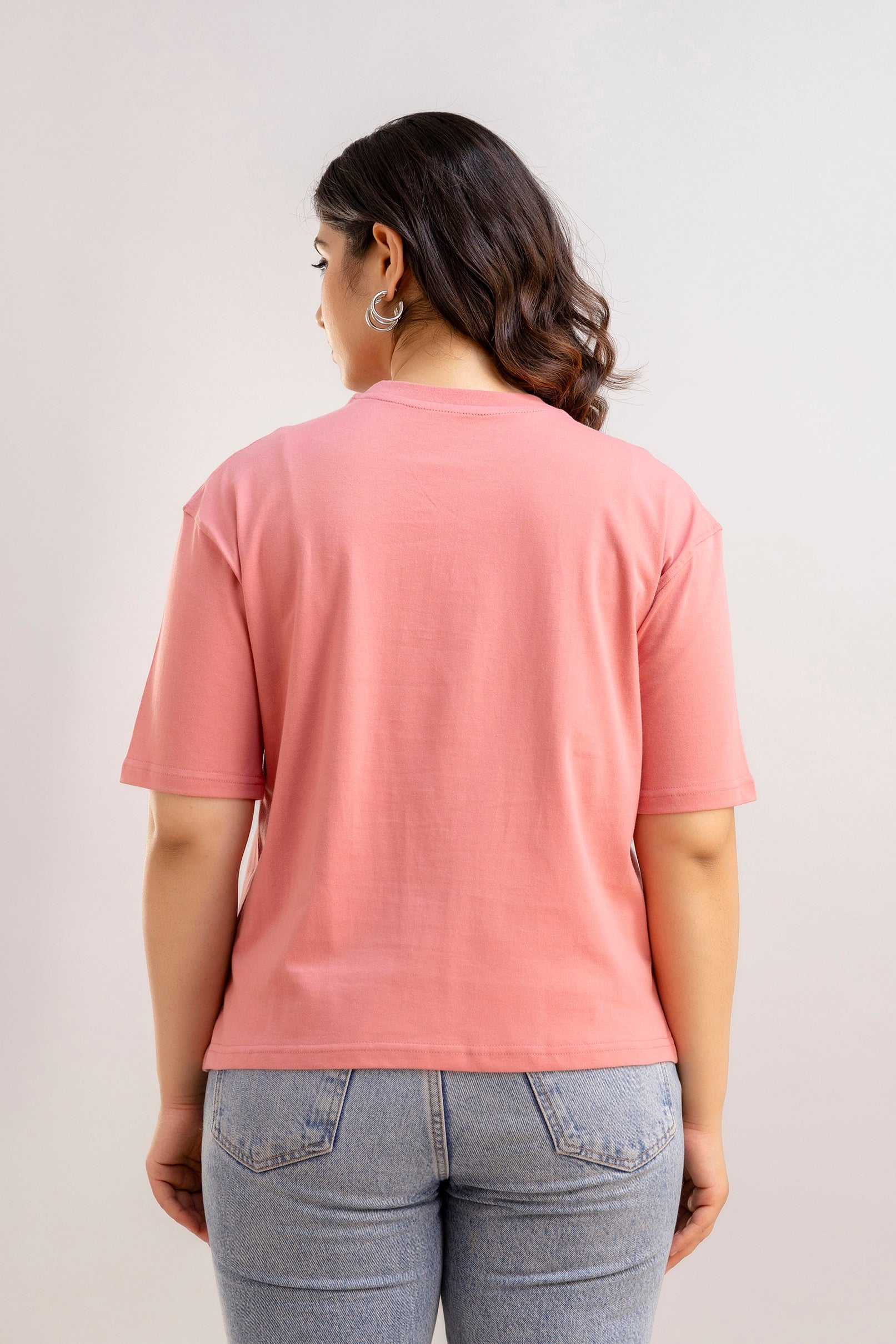 over sized t shirt-peach