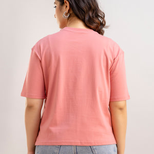 over sized t shirt-peach