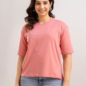 over sized t shirt-peach