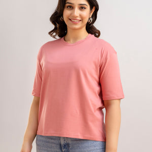 over sized t shirt-peach