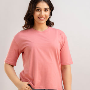 over sized t shirt-peach