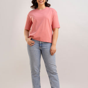 over sized t shirt-peach