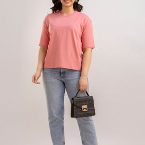 over sized t shirt-peach