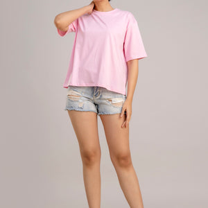 pink oversized t shirt